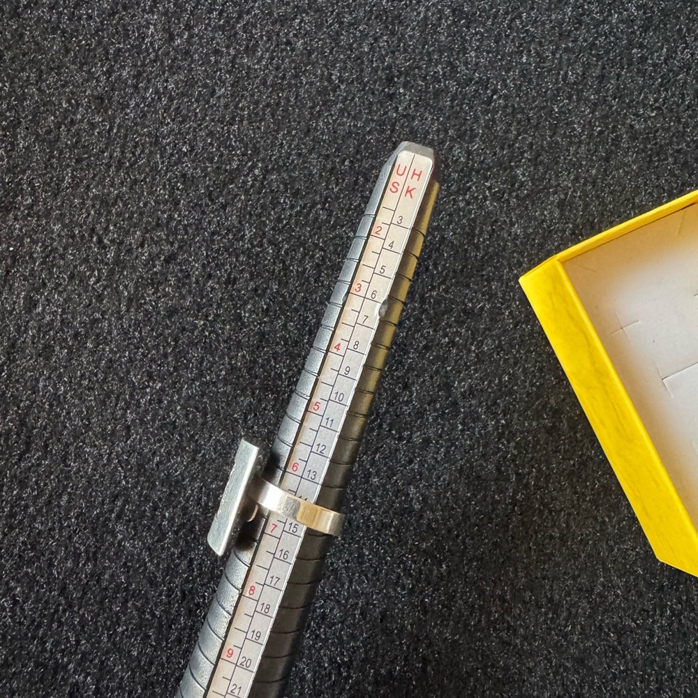 Silver Square Patterned Ring 925 - image 6